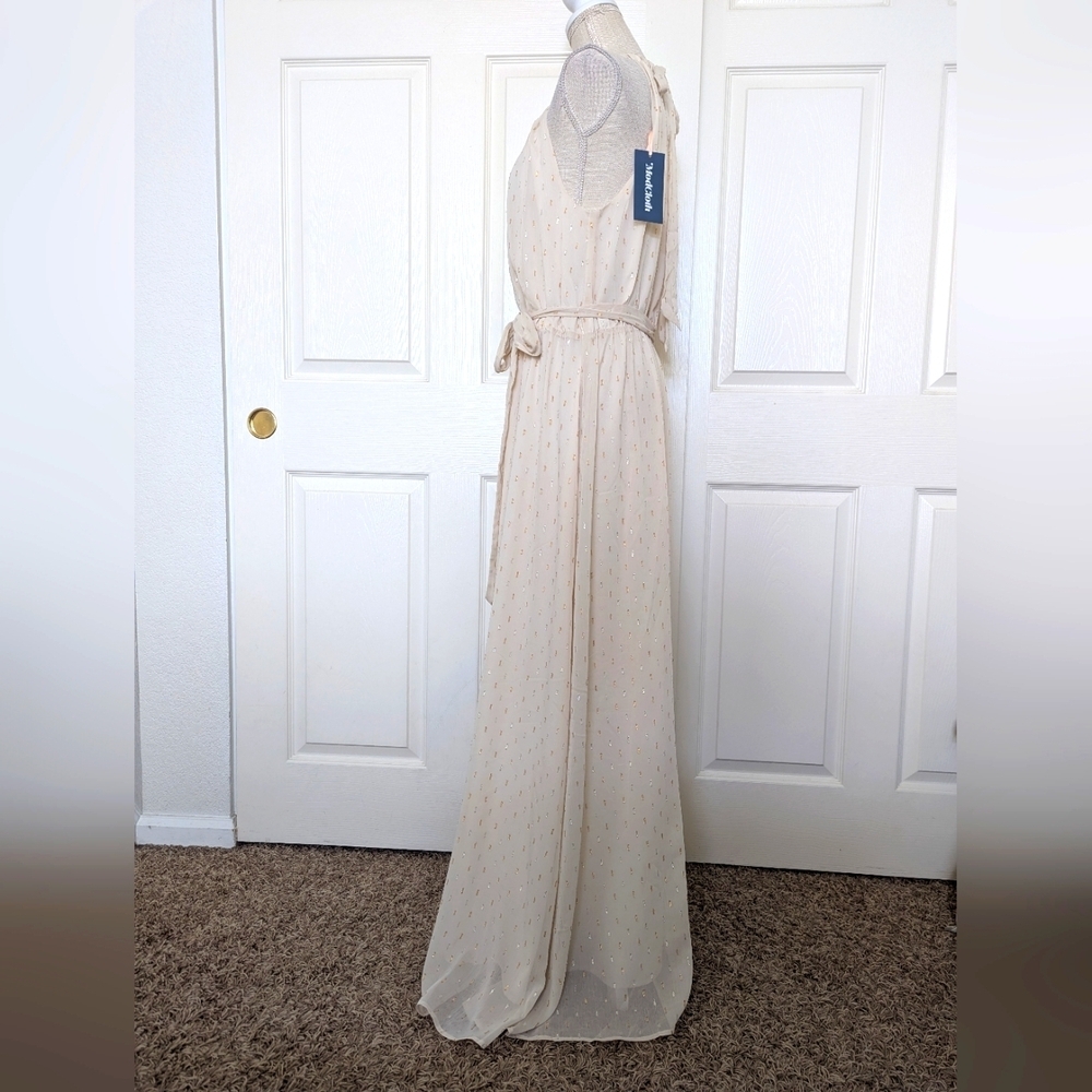ModCloth Illuminated Elegance Chiffon Maxi Dress in Ivory - Picture 6 of 12
